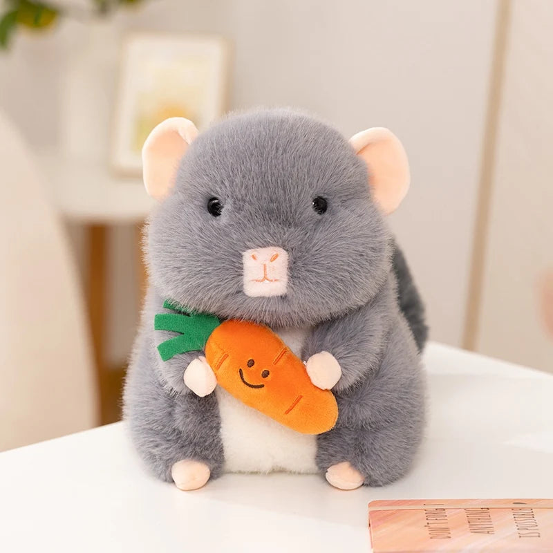 Hammy the Kawaii Golden Bear Mouse Carrot Snuggle Plushie