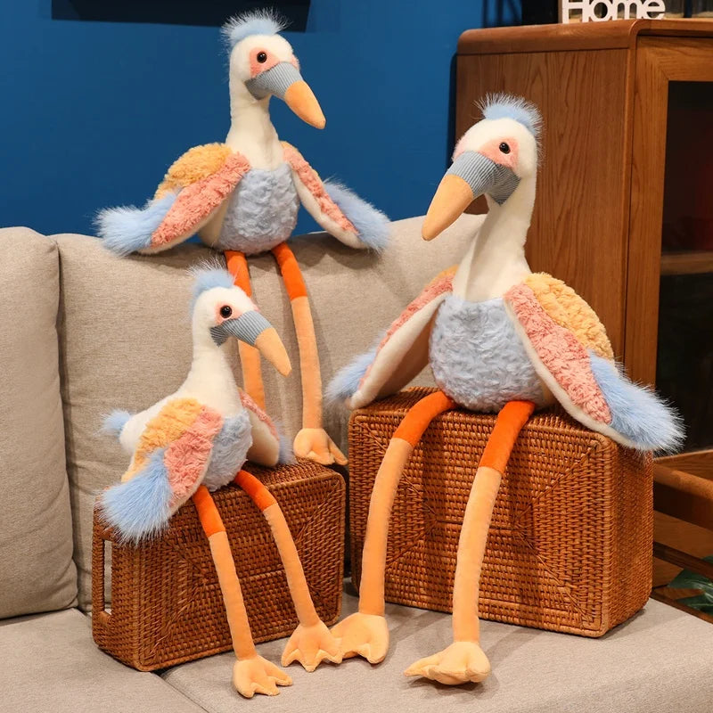 Regal Long-Legged Crowned Crane Plushie