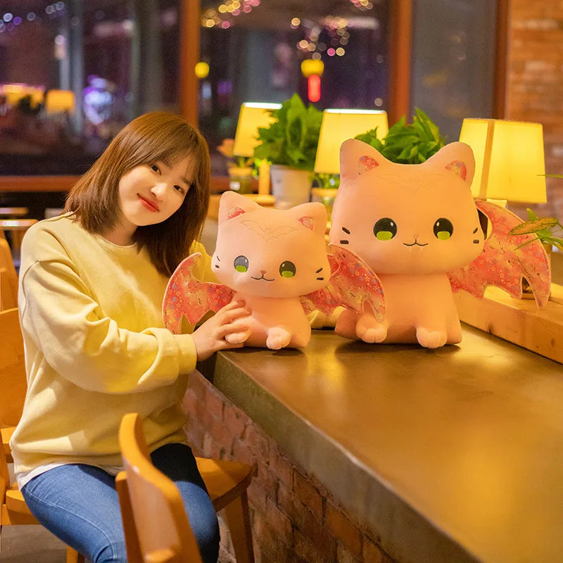 Sakura the Kawaii Pink Bat Wing Cat Plush