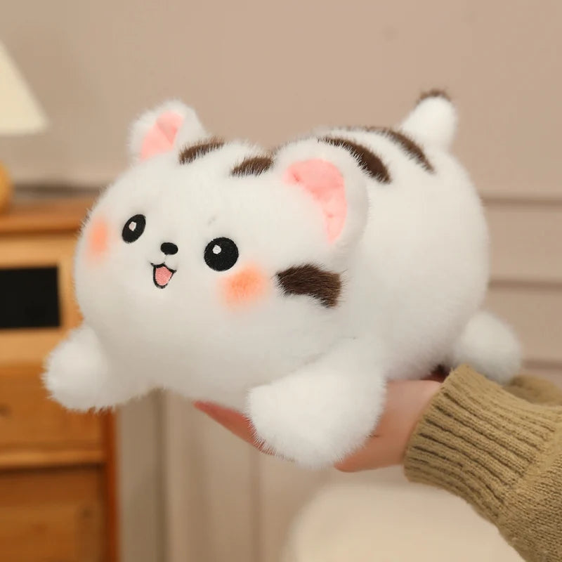Fatty the Chubby Big-Face Kawaii Cat Lying Snuggle Plushie