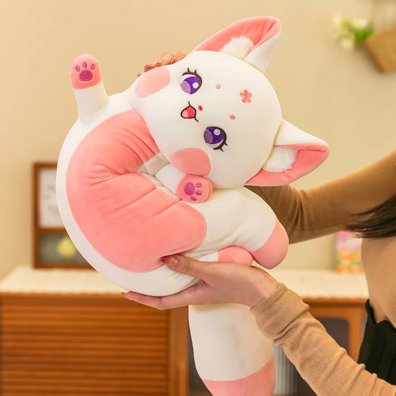 Vixen the Kawaii Long Red Fox Cat Snuggle Pillow