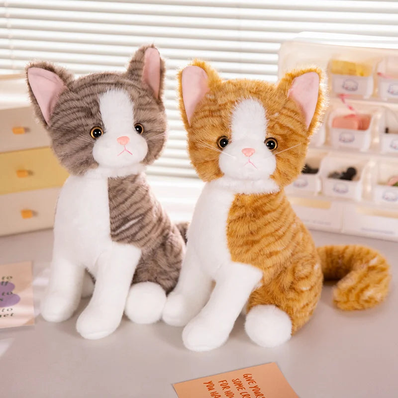Mochi the Soft White Gray Kitten Plush Pillow