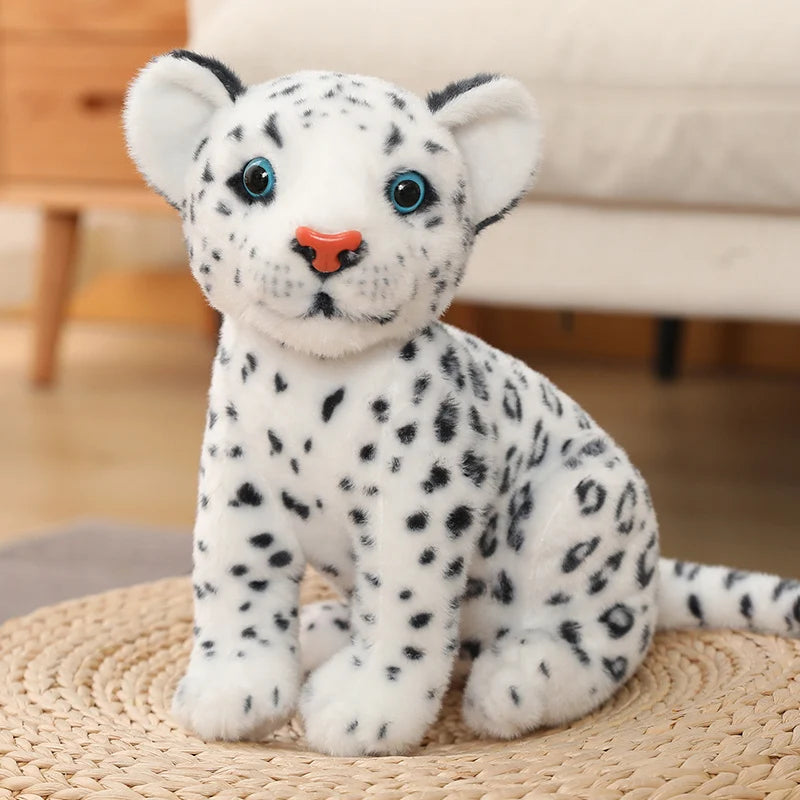 Spotty the Lifelike Sitting White Leopard Plushie