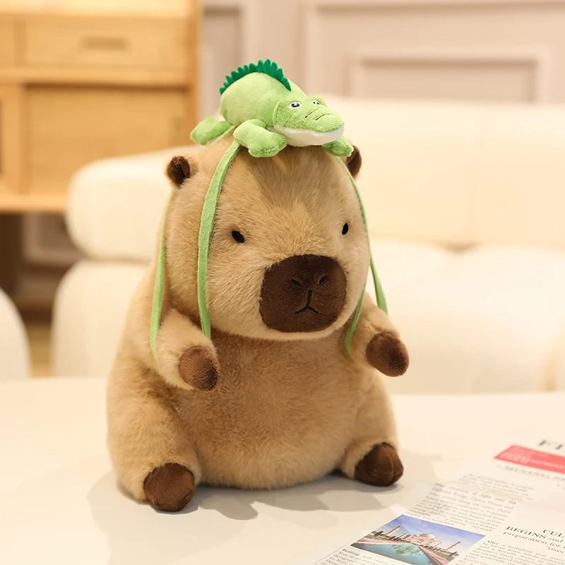 Chunky Dressed Capybara with Backpack Kawaii Plushie