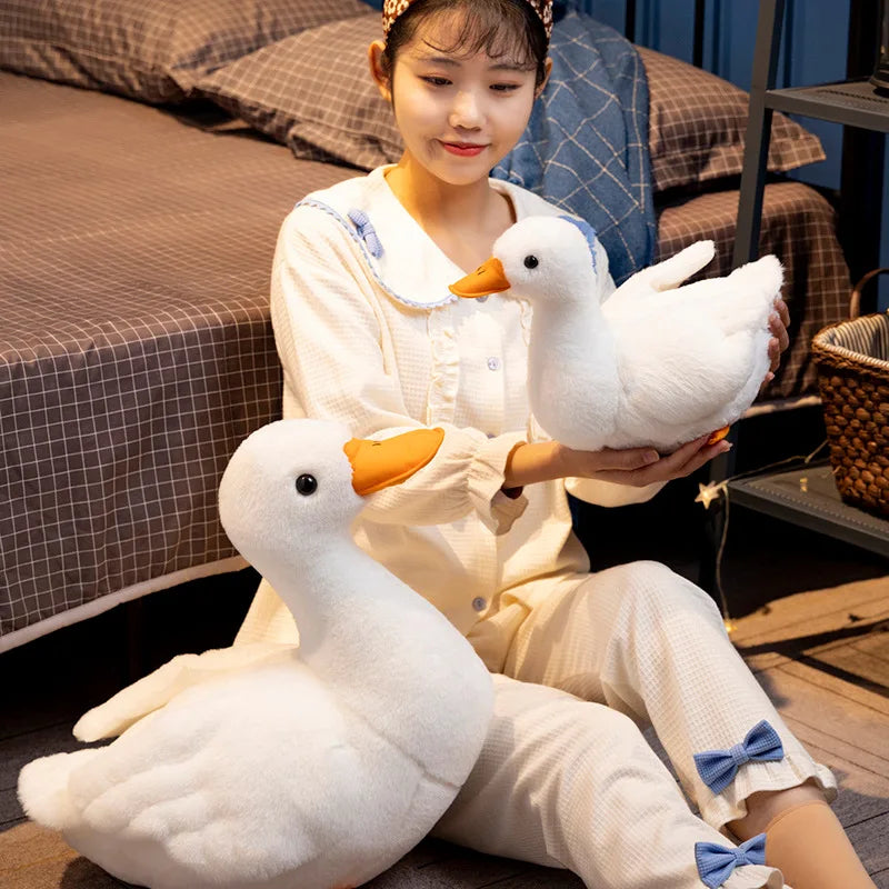 Puddles the Kawaii Soft White Duck Plush Pillow