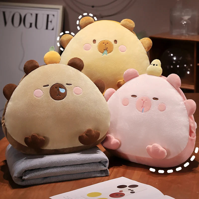Capy the Capybara Blanket Sofa Seat Plush Cushion