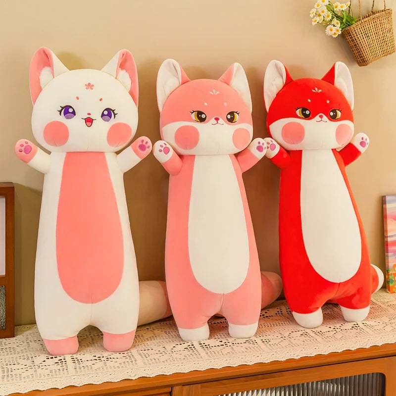 Vixen the Kawaii Long Red Fox Cat Snuggle Pillow