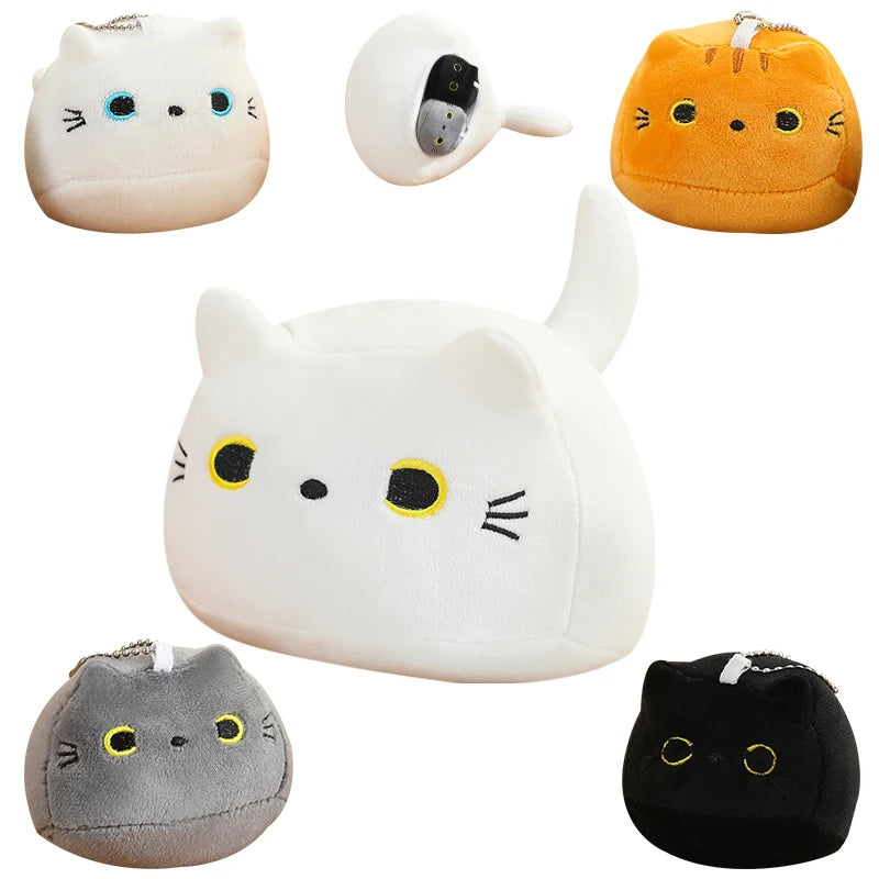 Shadow the Kawaii Black Cat Mom Baby Round Nap Plush Pillow