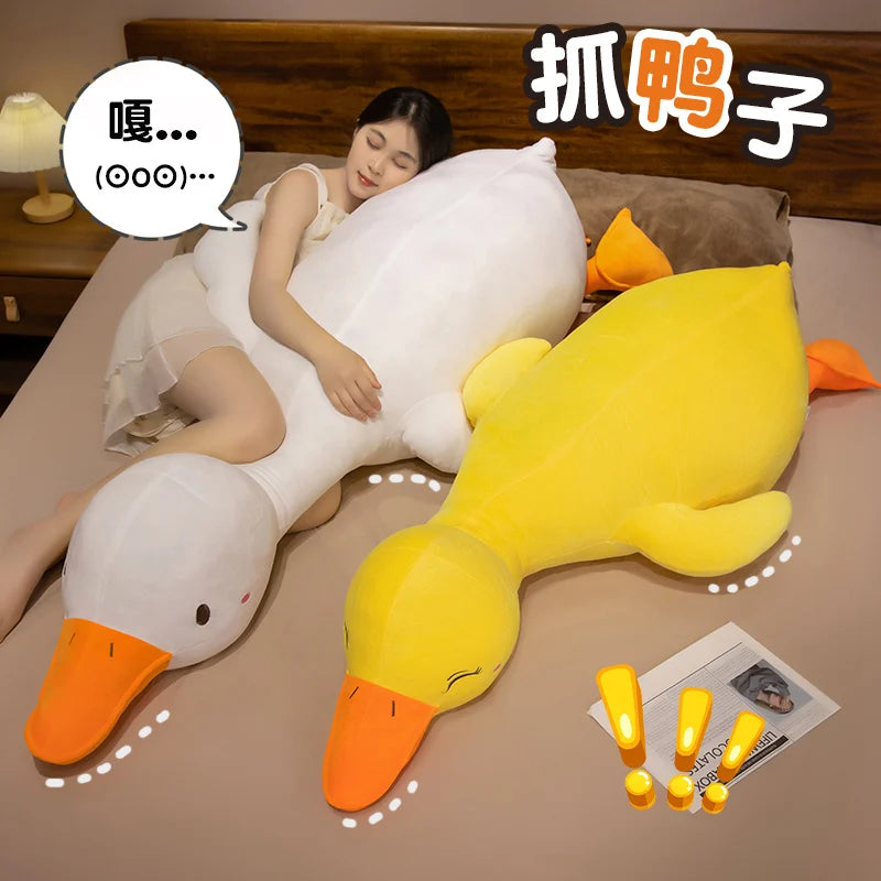 Ducky the Giant Sleepy Kawaii Duck Snuggle Plushie