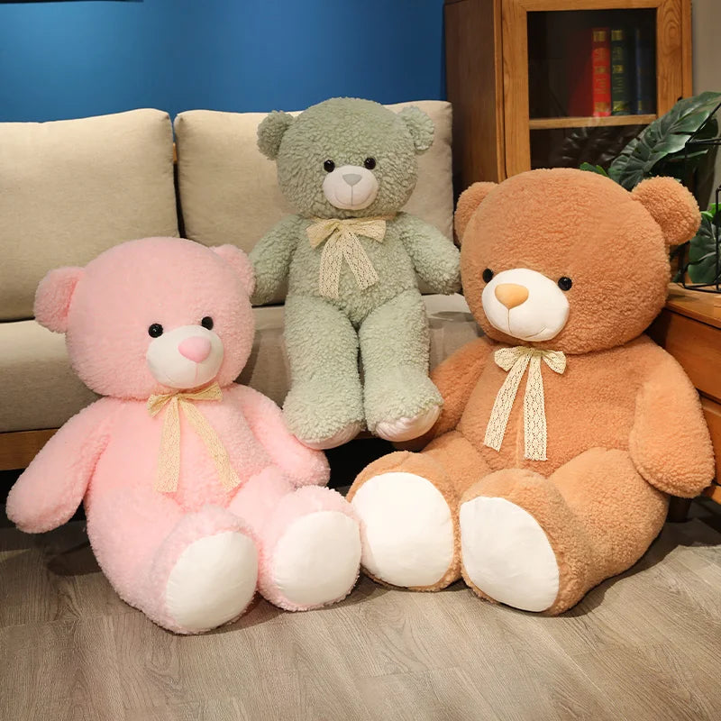 Giant Bow Tie Bear Kawaii Oversized Snuggle Plushie