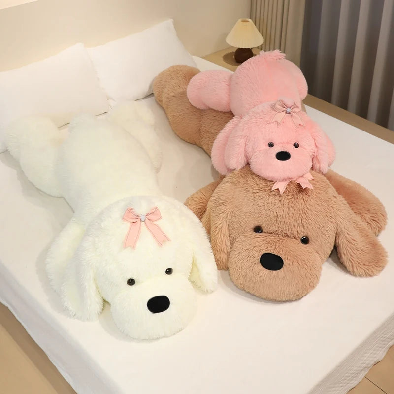 Giant Lying Puppy Kawaii Snuggle Plush Pillow