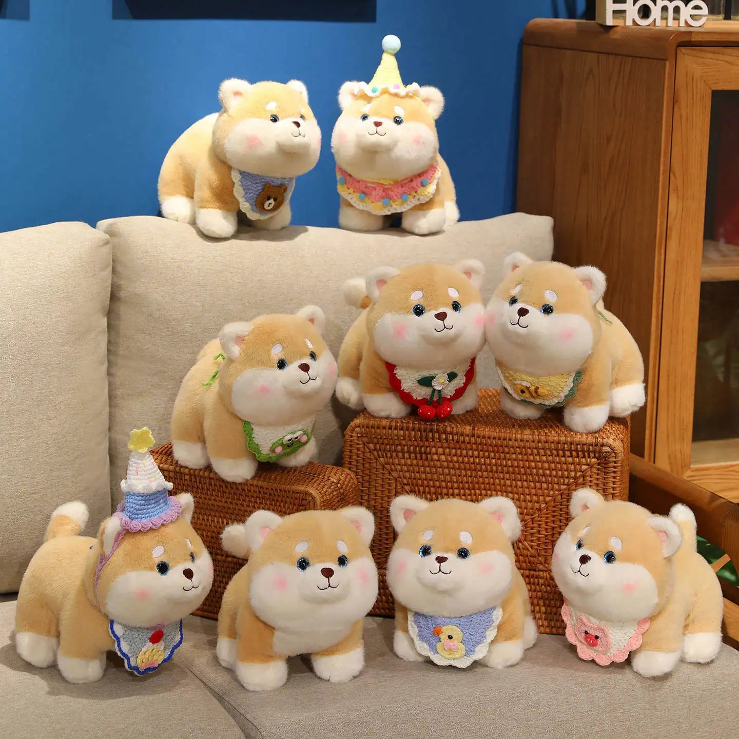 Shiba the Cozy Scarf Kawaii Puppy Snuggle Plushie