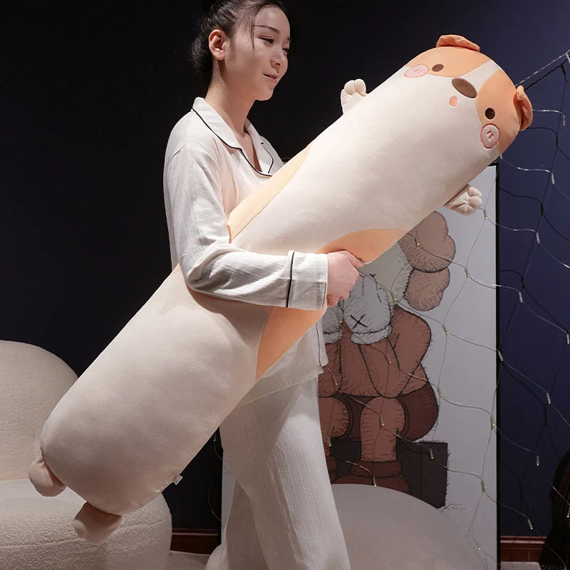 Biscuit the Chonky Long Dog Bolster Leg Pillow