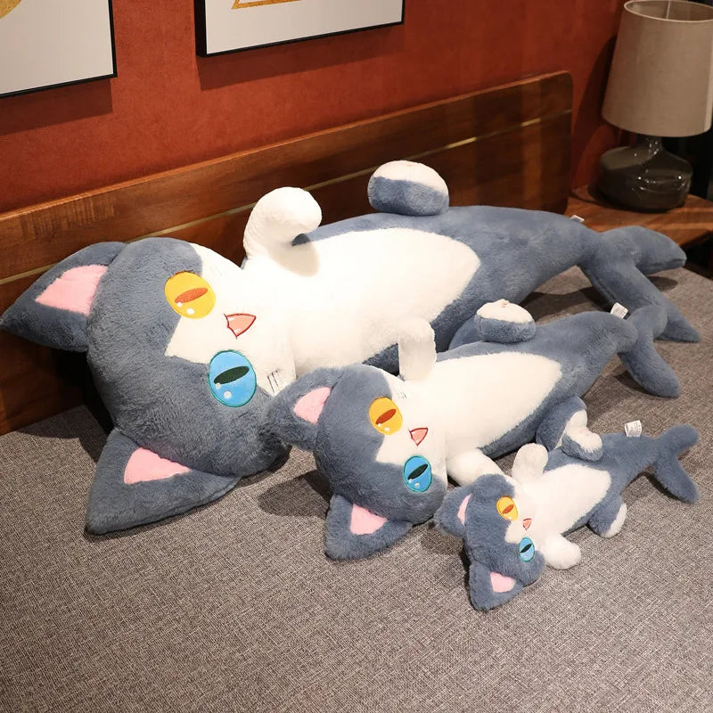Alien the Kawaii Cat with Shark Tail Snuggle Pillow