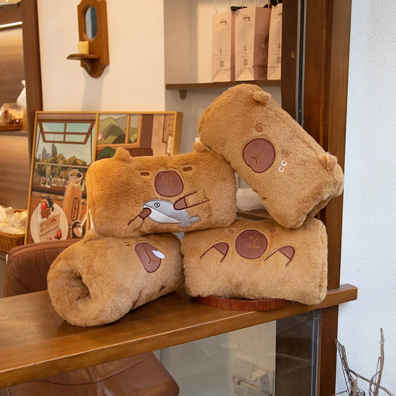 Cozy Warming Kawaii Capybara Plushie Pillow