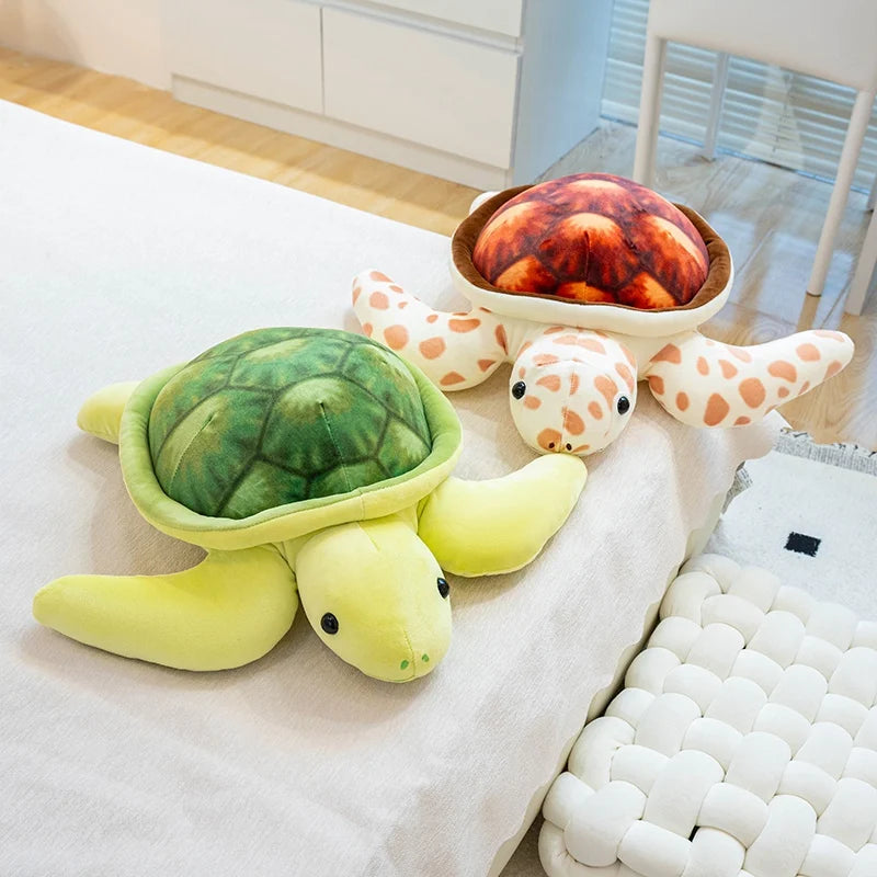 Plump Kawaii Sea Turtle Snuggle Plushie Pillow