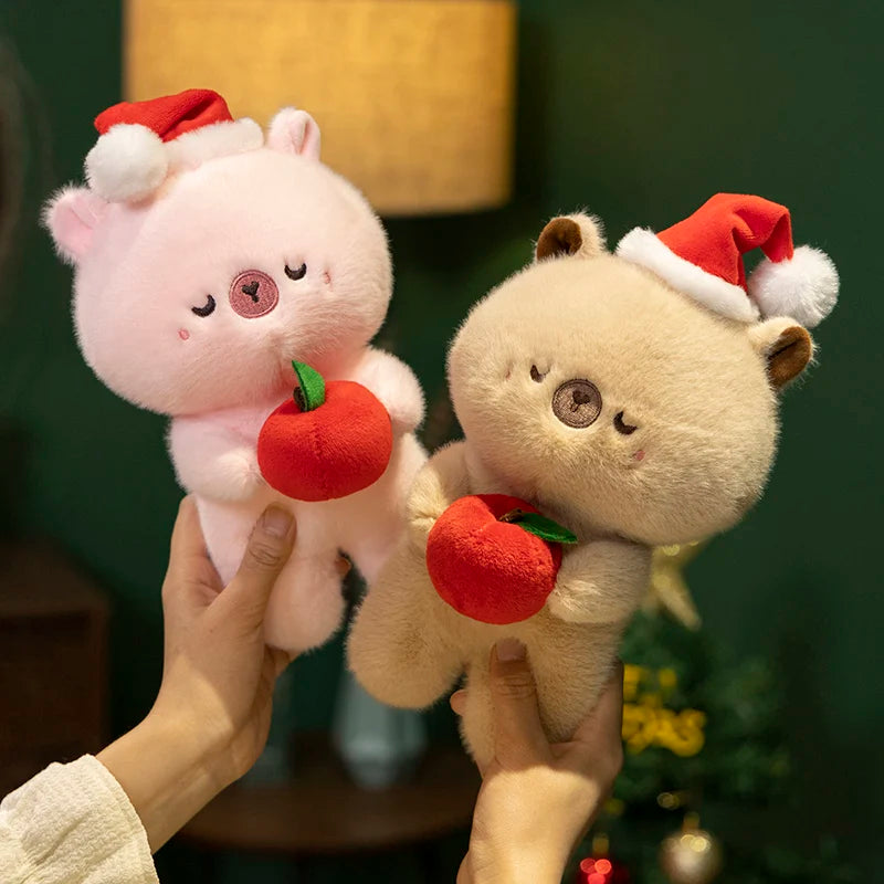Capy the Festive Santa Hat Kawaii Capybara Plushie