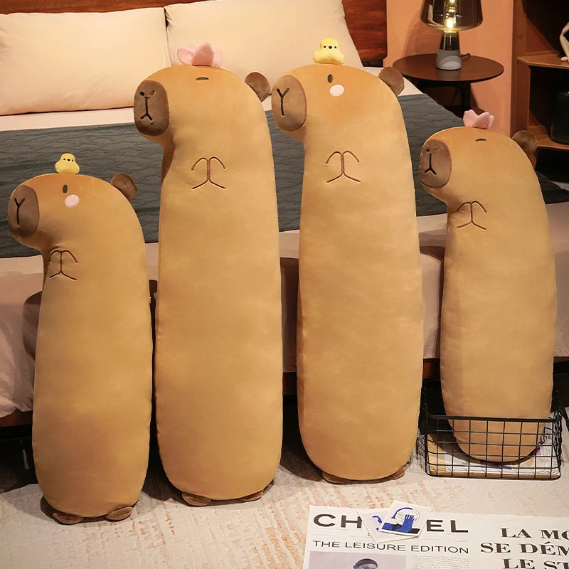 Capo the Chonky Brown Capybara Sleeping Pillow Plush