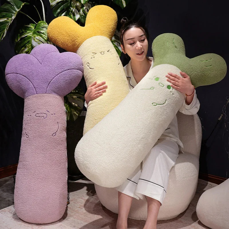 Long Veggie Friends Kawaii Snuggle Plushie Pillow