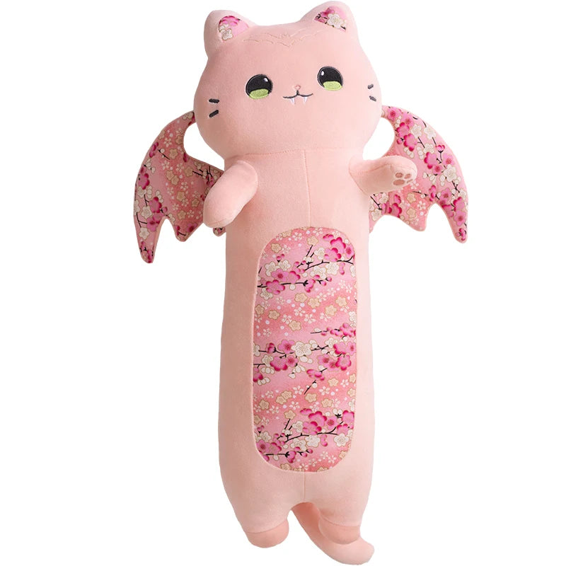 Sakura the Kawaii Pink Bat Wing Long Cat Snuggle Plushie