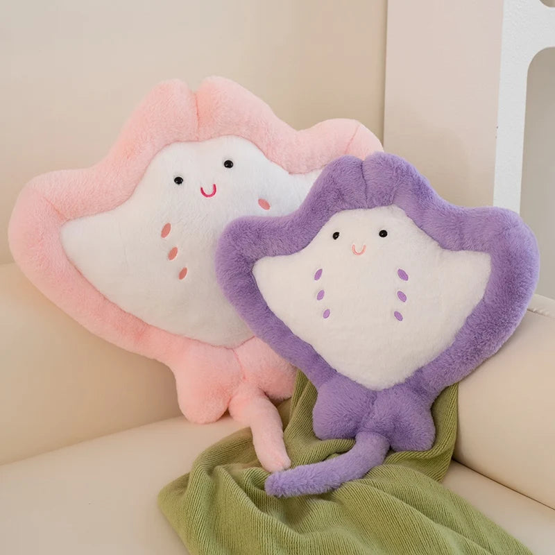 Manta the Kawaii Japanese Ray Throw Pillow Plush