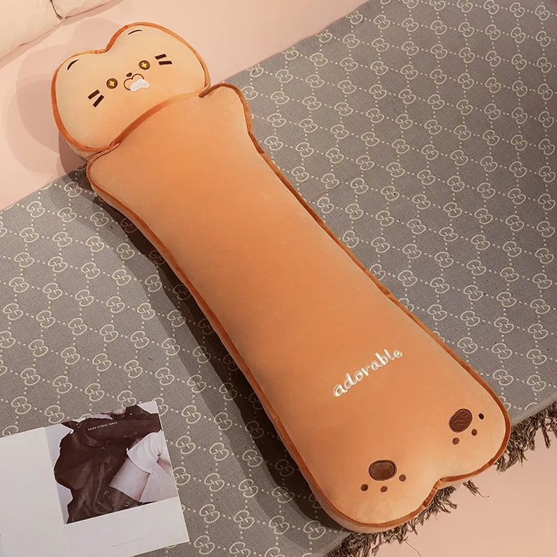 Toasty the Kawaii Butter Biscuit Cat Bear Long Body Plush Pillow