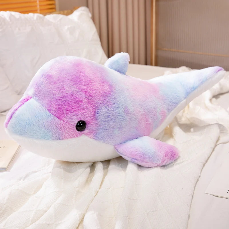 Dolphy the Colorful Kawaii Dolphin Snuggle Plushie