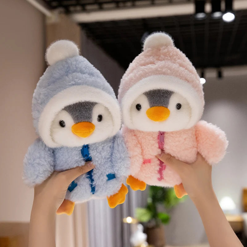 Dressed-Up Snoozing Kawaii Penguin Plushie