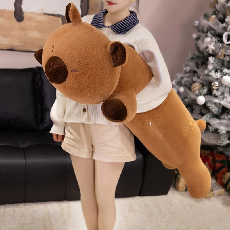 Capy the Dreamy Winged Kawaii Capybara Long Plush Pillow