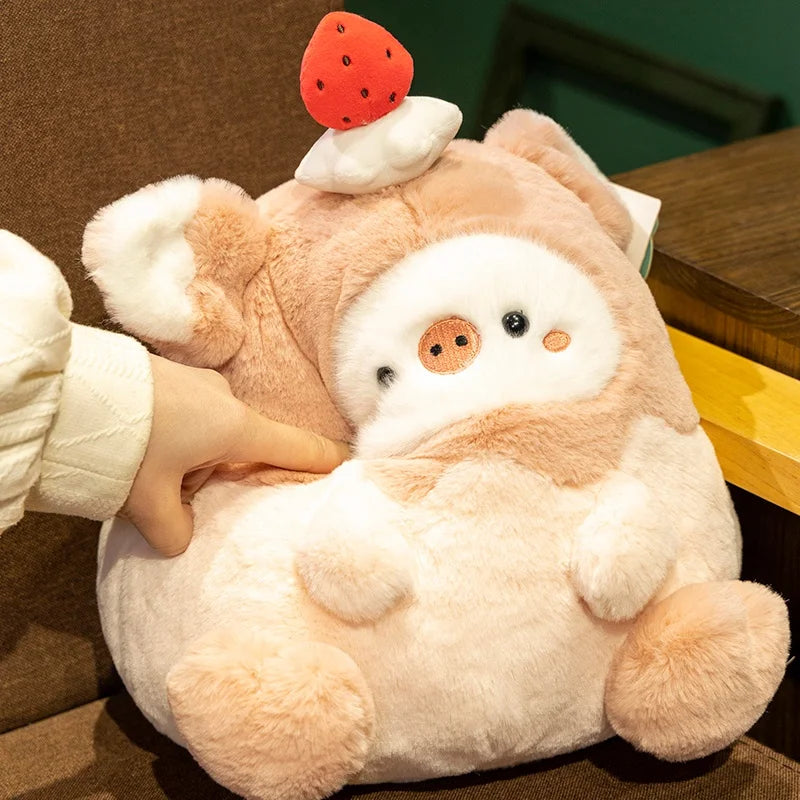 Kawaii Birthday Cake Bear Friends Snuggle Plush Pillow