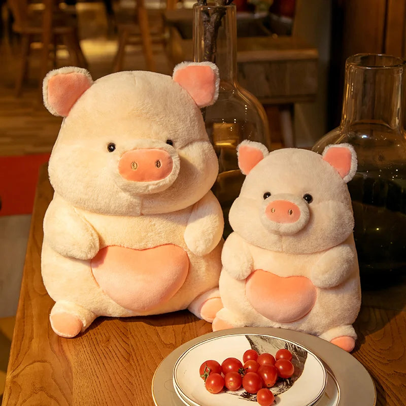 Pinky the Kawaii Sitting Pink Pig Snuggle Plushie