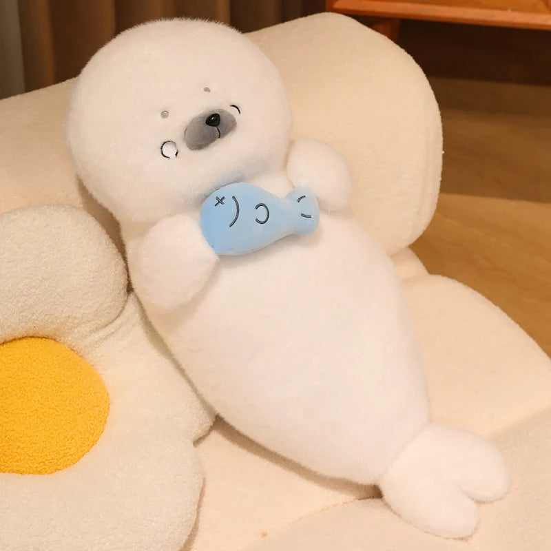 Otis the Lifelike Kawaii Seal Sea Otter Snuggle Plush Pillow