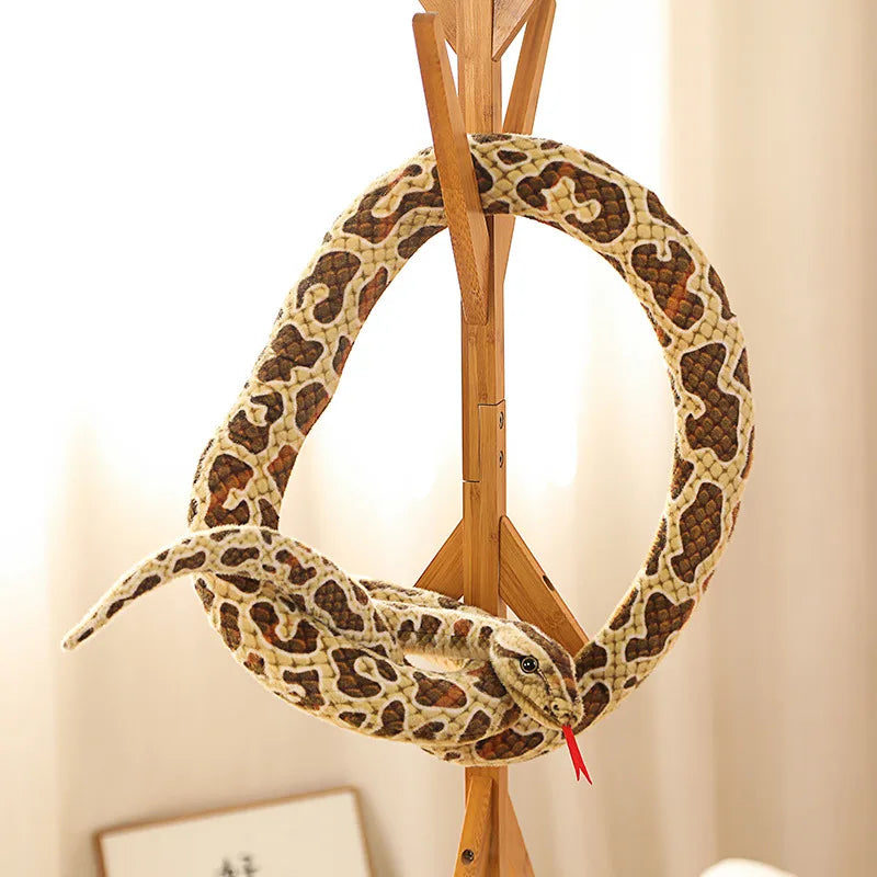 Slithers the Giant Kawaii Piebald Snake Simulation Snuggle Plushie