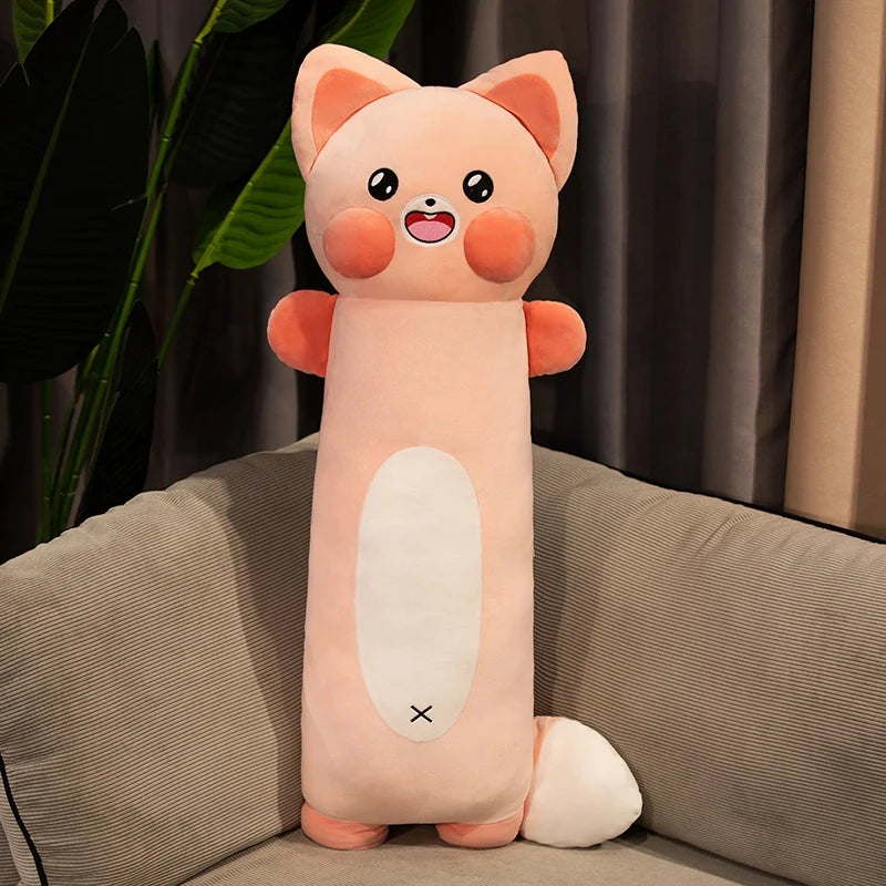 Luna the Chonky Long Body Raccoon Cat Plush Pillow