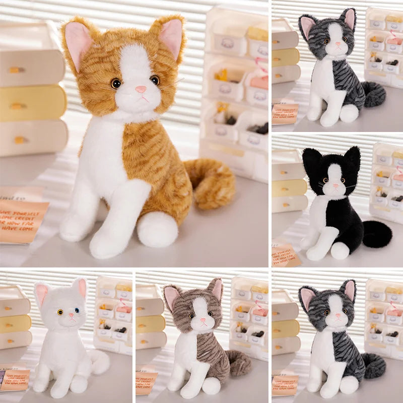 Mochi the Soft White Gray Kitten Plush Pillow