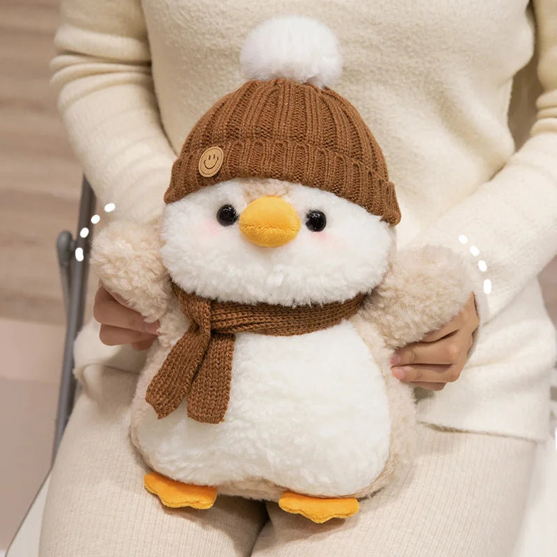 Hatty the Kawaii Hat-Wearing Penguin Snuggle Plush Pillow