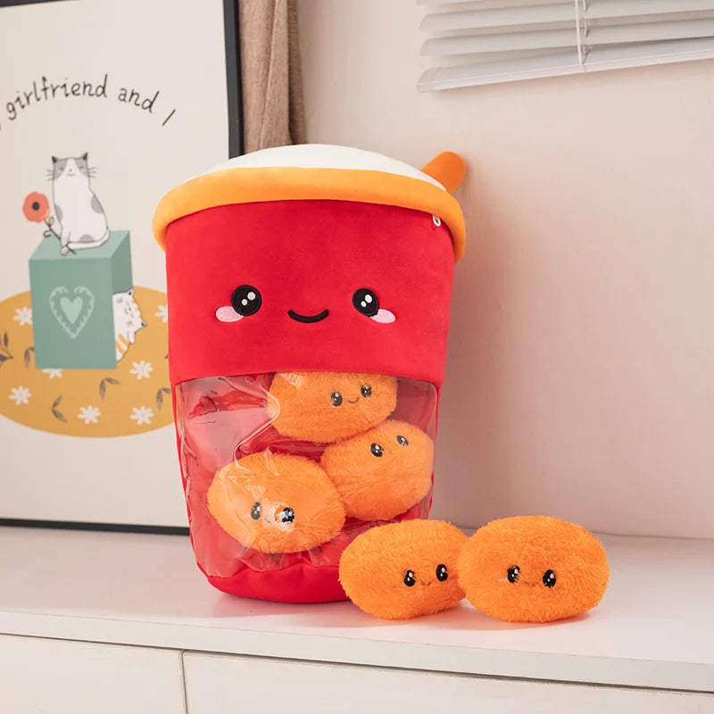 Pudding the Cat Paw Rabbit Bubble Tea Candy Bag Plushie