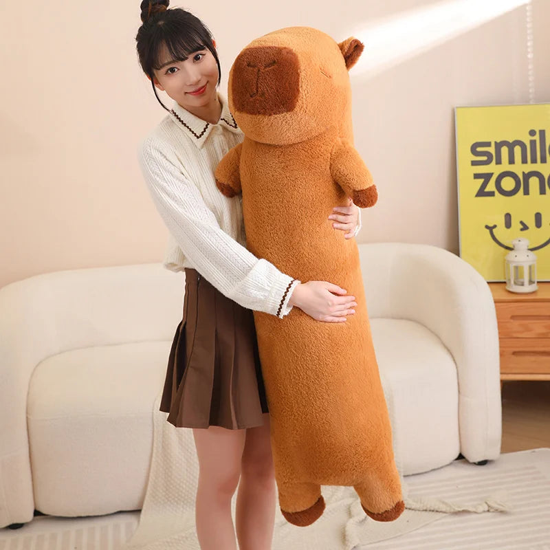 Capo the Sleepy Long Capybara Snuggle Pillow