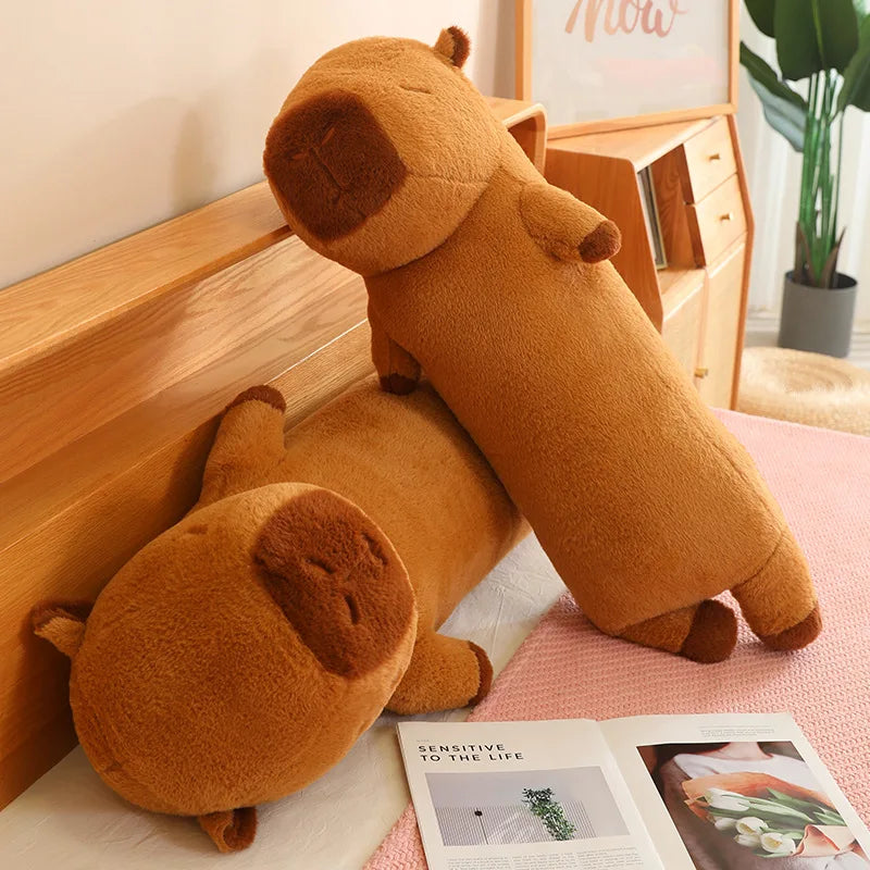 Capo the Sleepy Long Capybara Snuggle Pillow