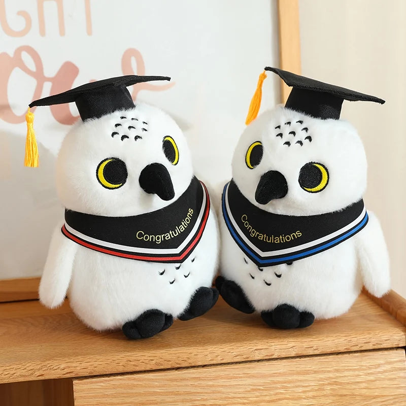 Hootie the Scholarly Kawaii Graduate Owl Snuggle Plushie