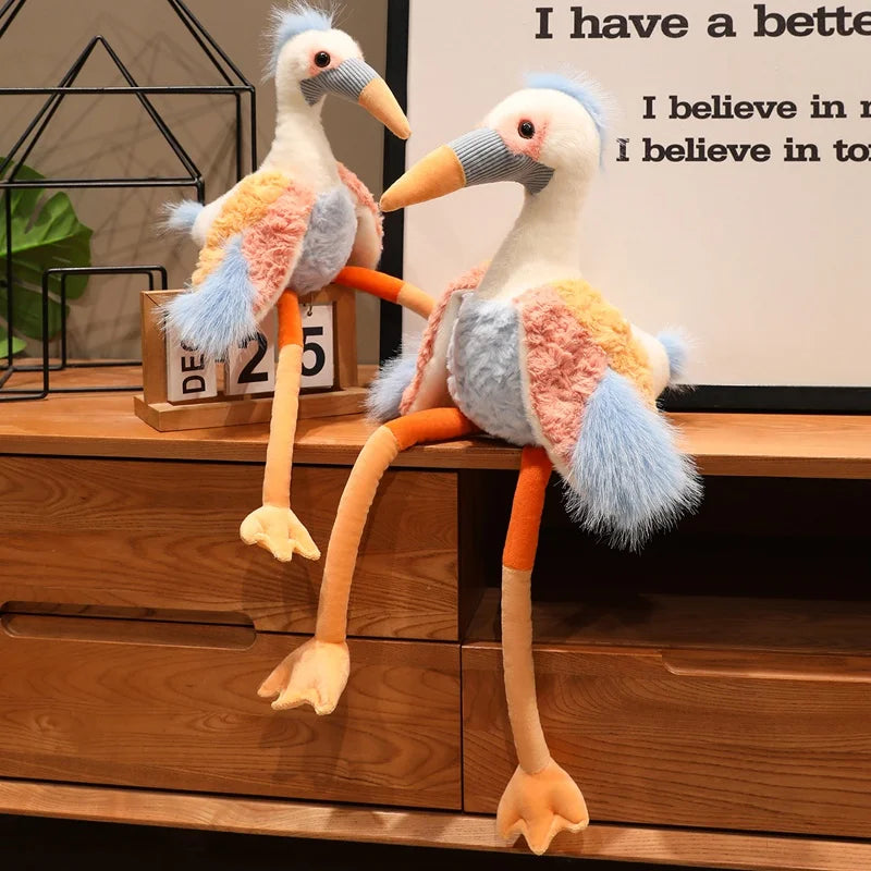 Regal Long-Legged Crowned Crane Plushie