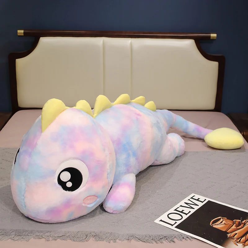 Chonky Kawaii Colorful Giant Dinosaur Snuggle Plush Pillow
