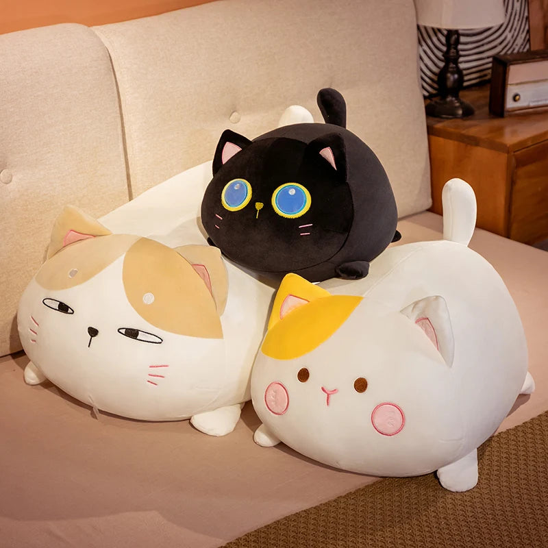 Noodle the Kawaii Fat Sleeping Cat Pillow Plush