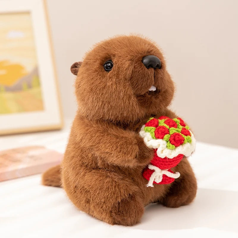 Blossom Bouquet Hugging Bunny Plushie