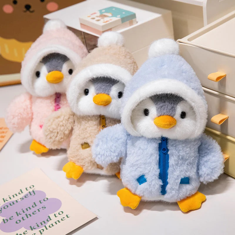 Dressed-Up Snoozing Kawaii Penguin Plushie