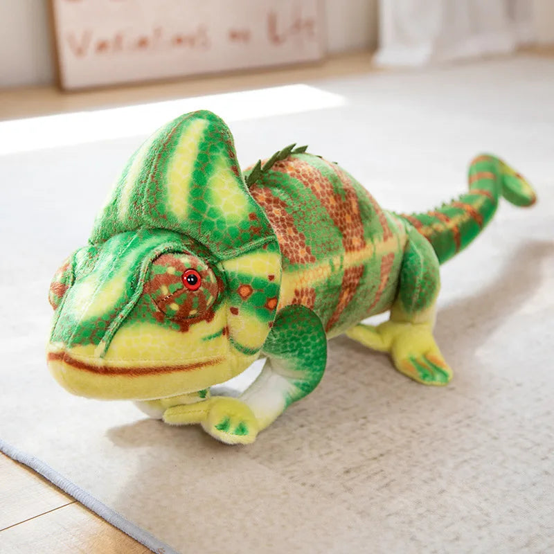 Lifelike Lounging Chameleon Kawaii Plushie