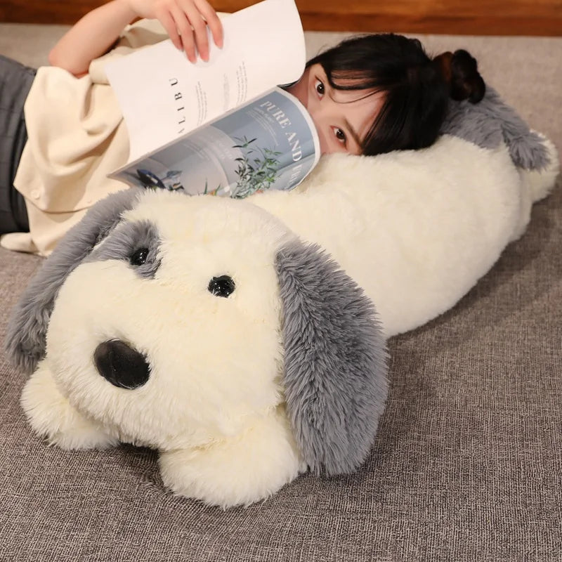 Biscuit the Fluffy Lying Dog Snuggle Pillow Plush
