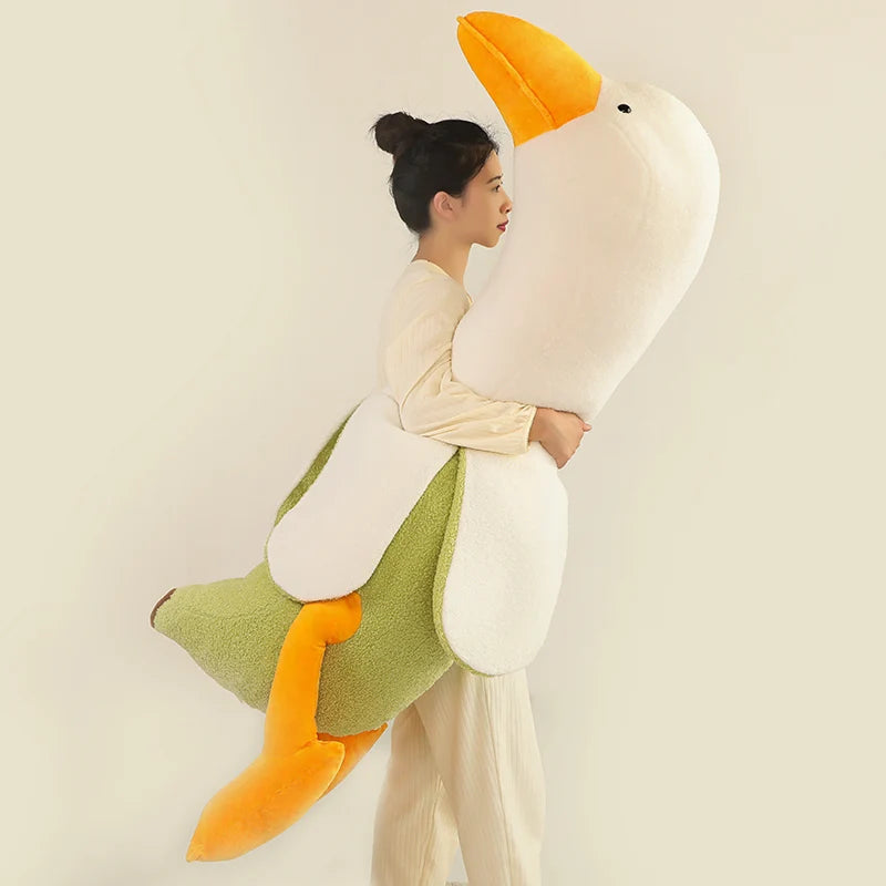 Sunny the Banana-Napping Duck Plushie Pillow