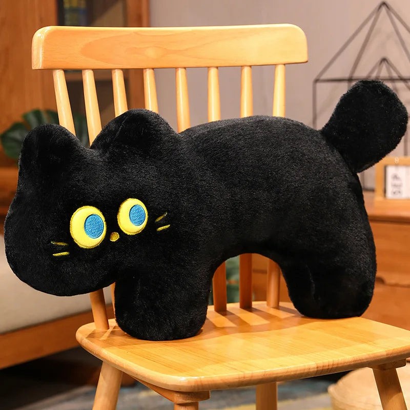 Luna the Chonky Black Cat Snuggle Pillow