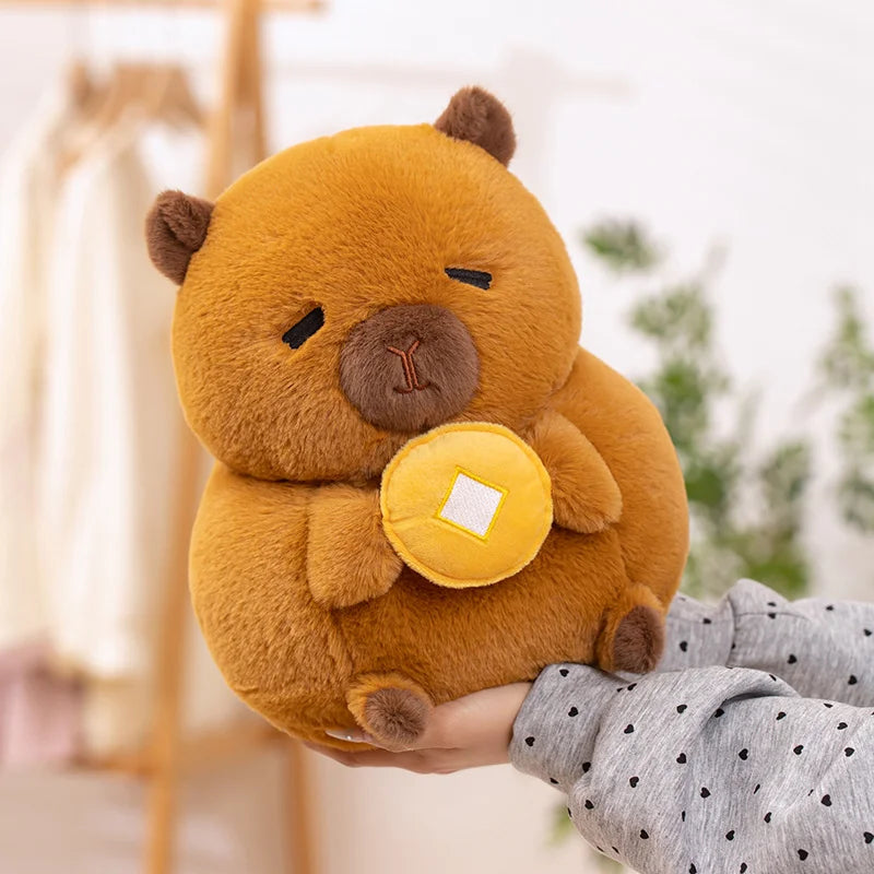 Capy the Chubby Capybara Hugging Duck Plushie